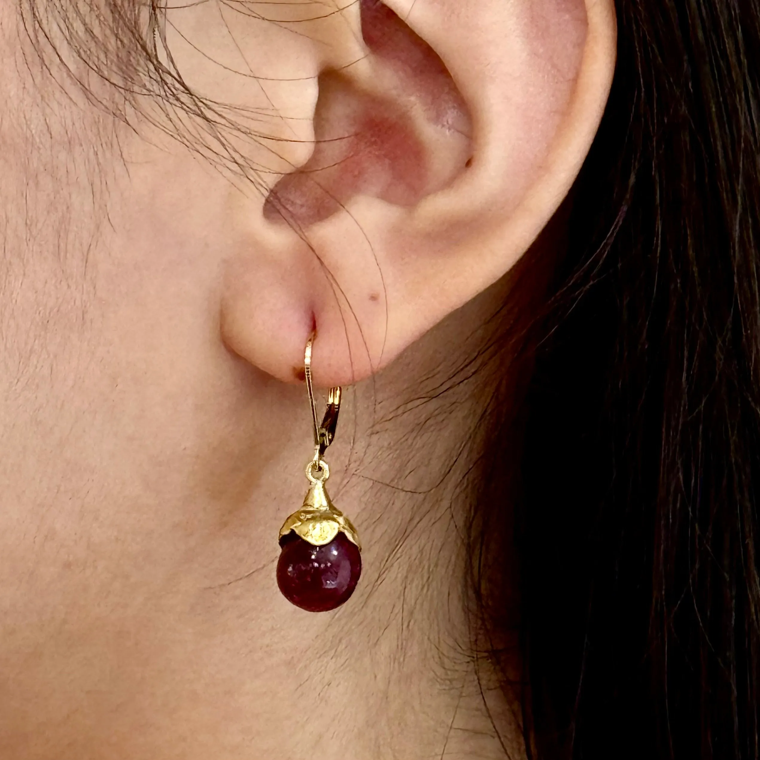 Ruby Daisy Earrings