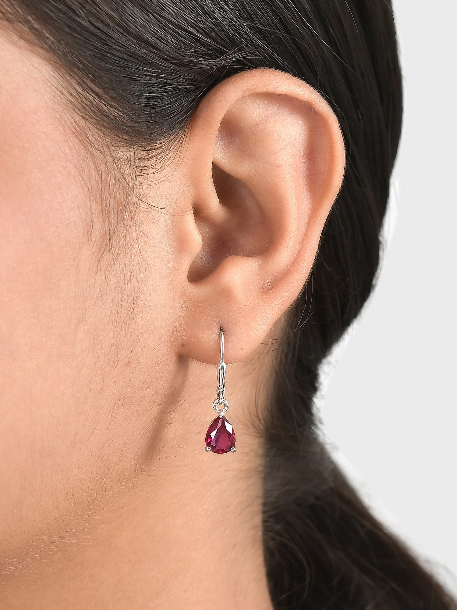 Ruby Drop Earring For Women
