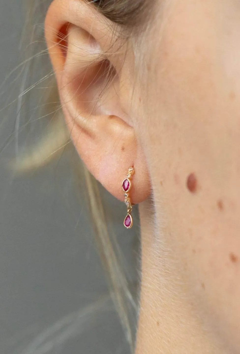 Ruby Drop Earrings