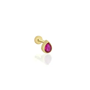 RUBY DROP PIERCING