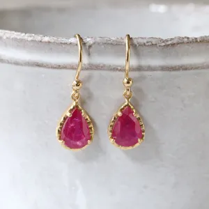 Ruby earrings