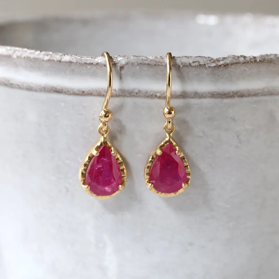 Ruby earrings