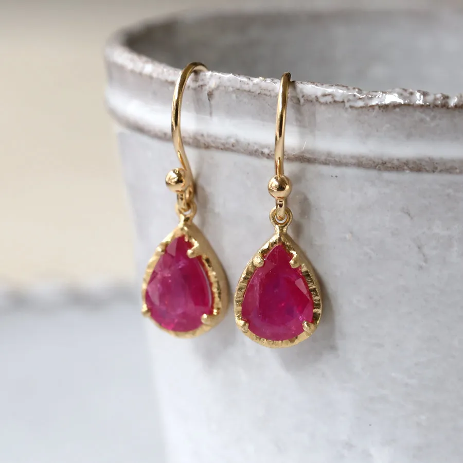 Ruby earrings