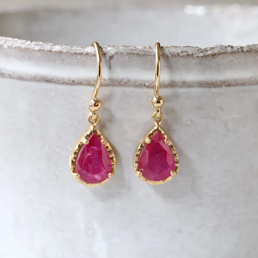 Ruby earrings