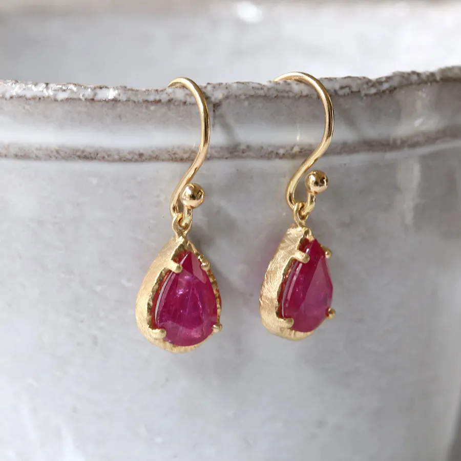 Ruby earrings