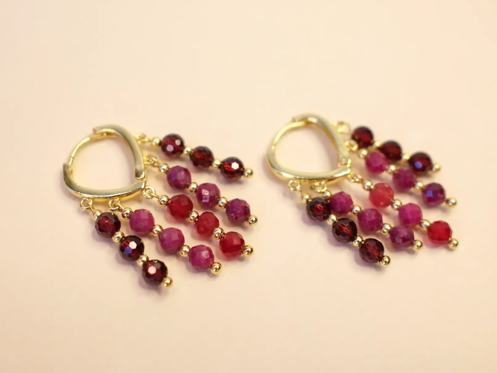 Ruby Trilogy Earrings