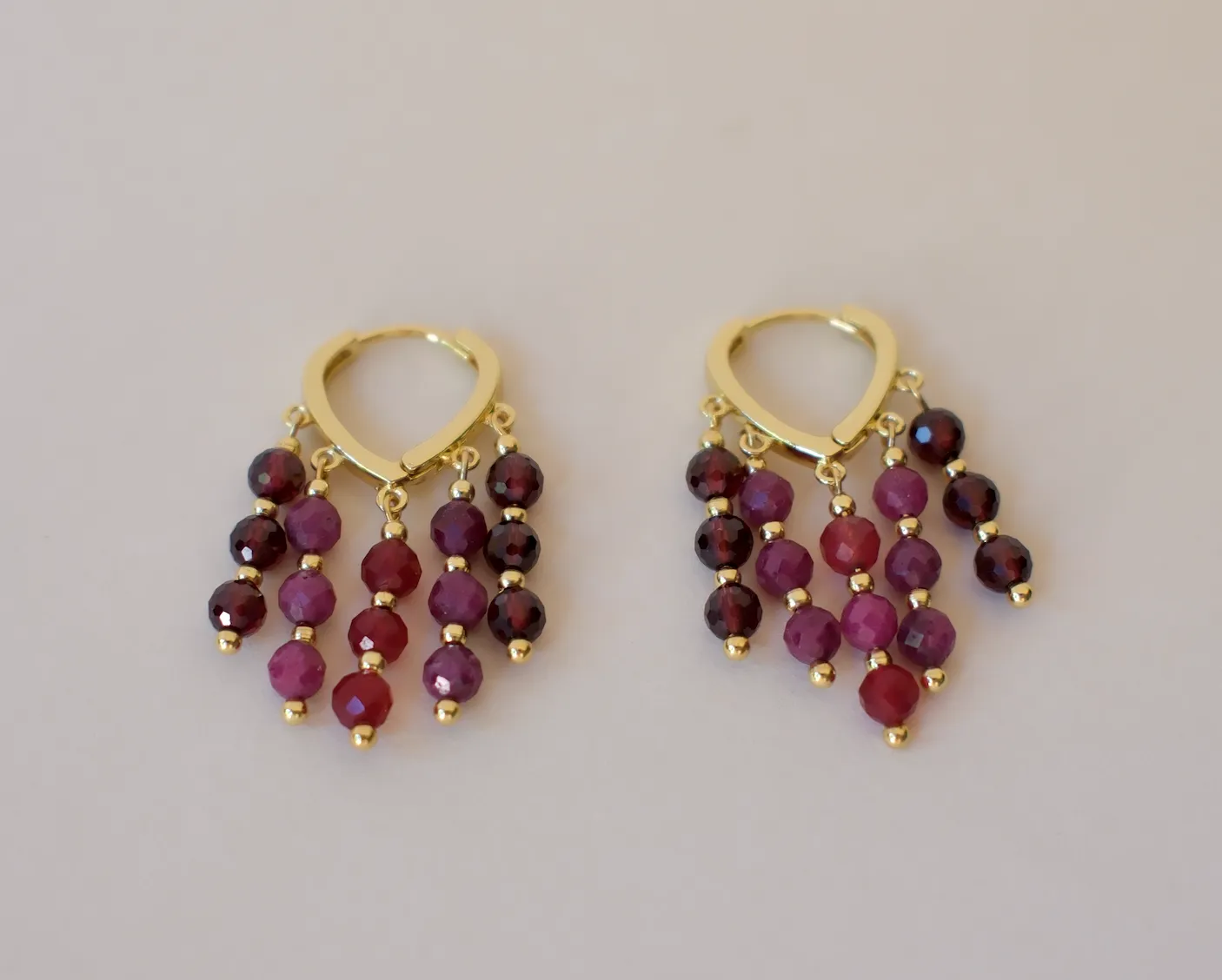 Ruby Trilogy Earrings