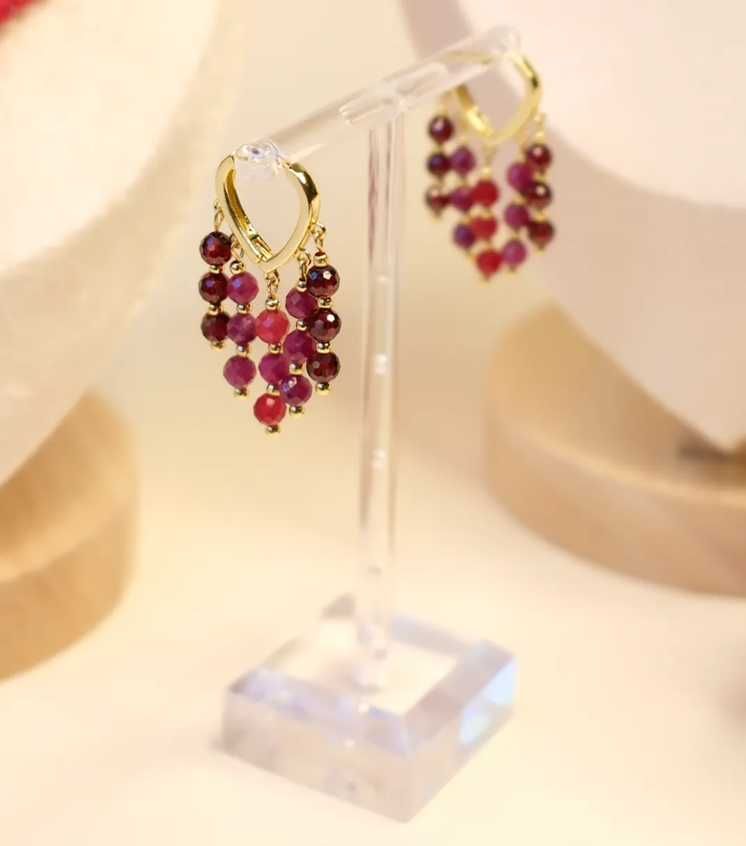 Ruby Trilogy Earrings