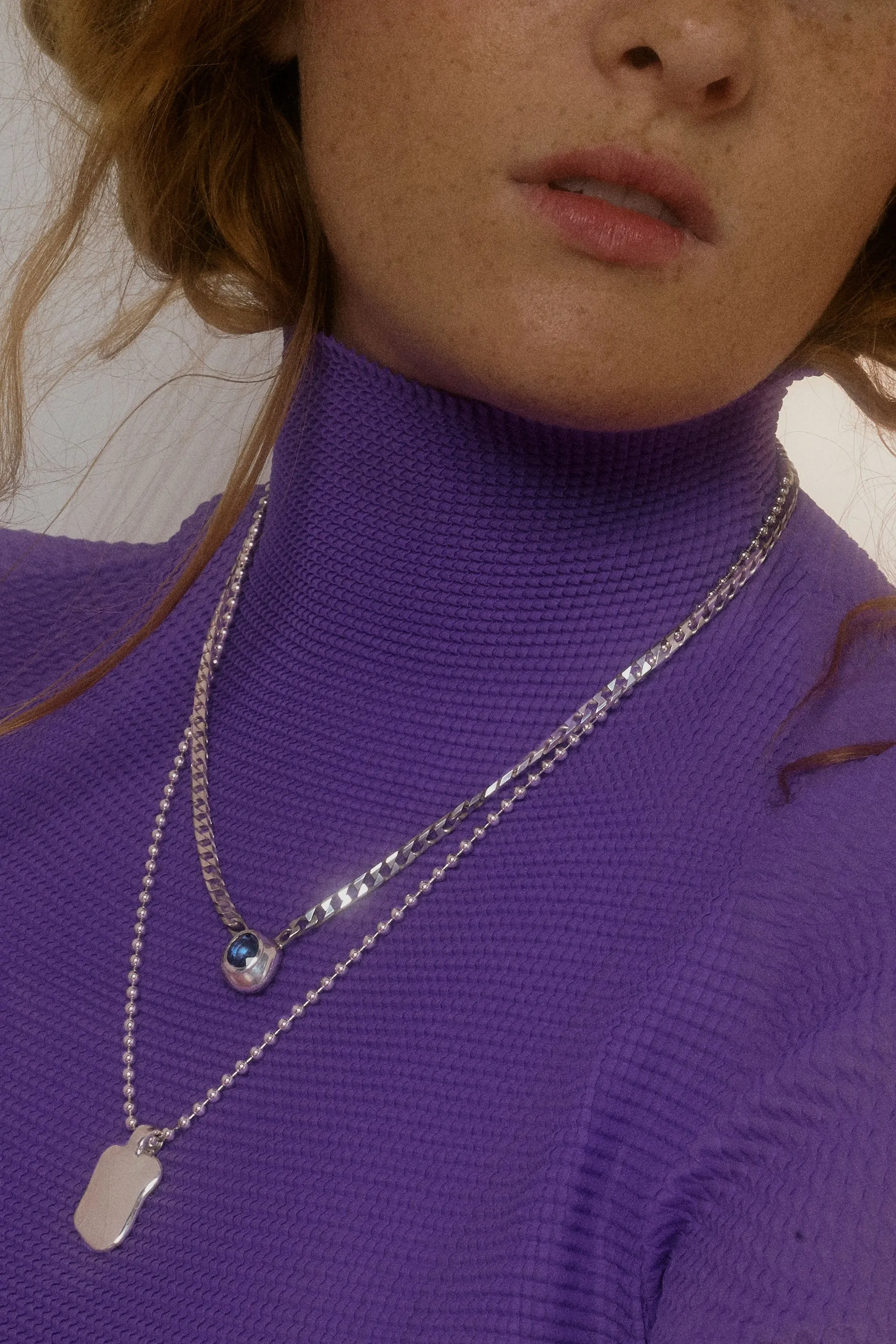 sapphire curb chain