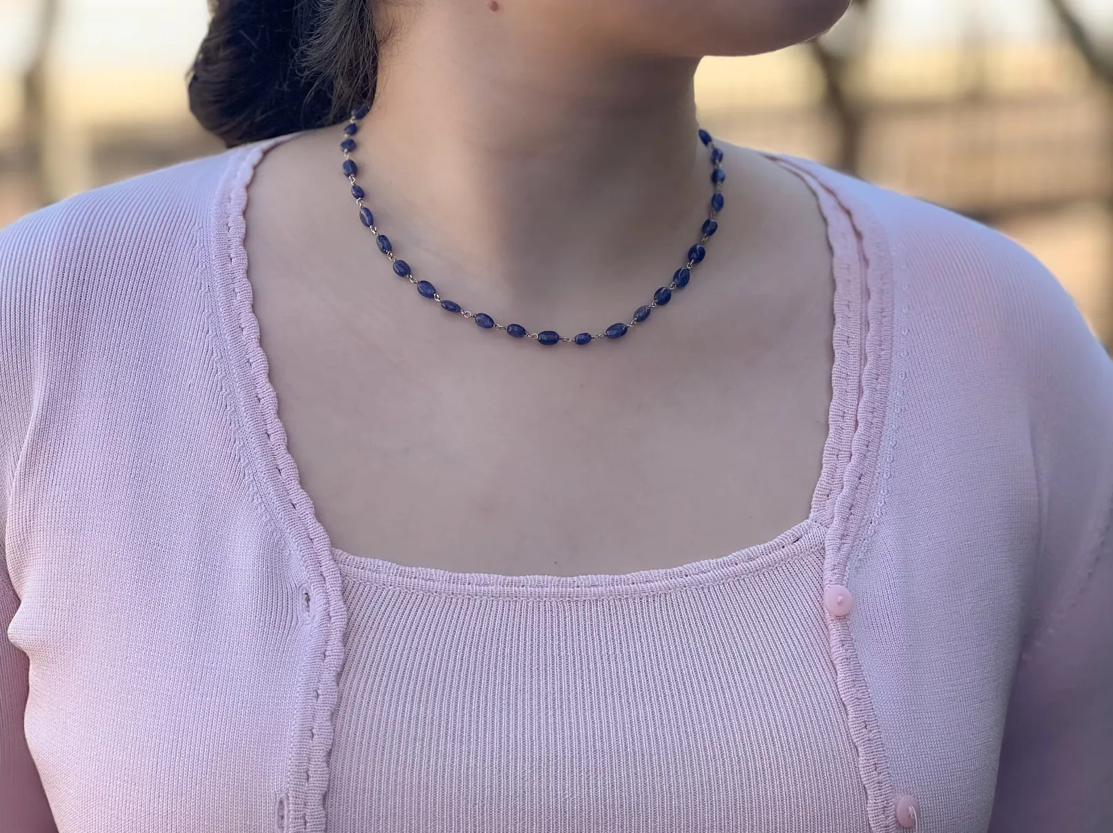Sapphire Ovals Necklace
