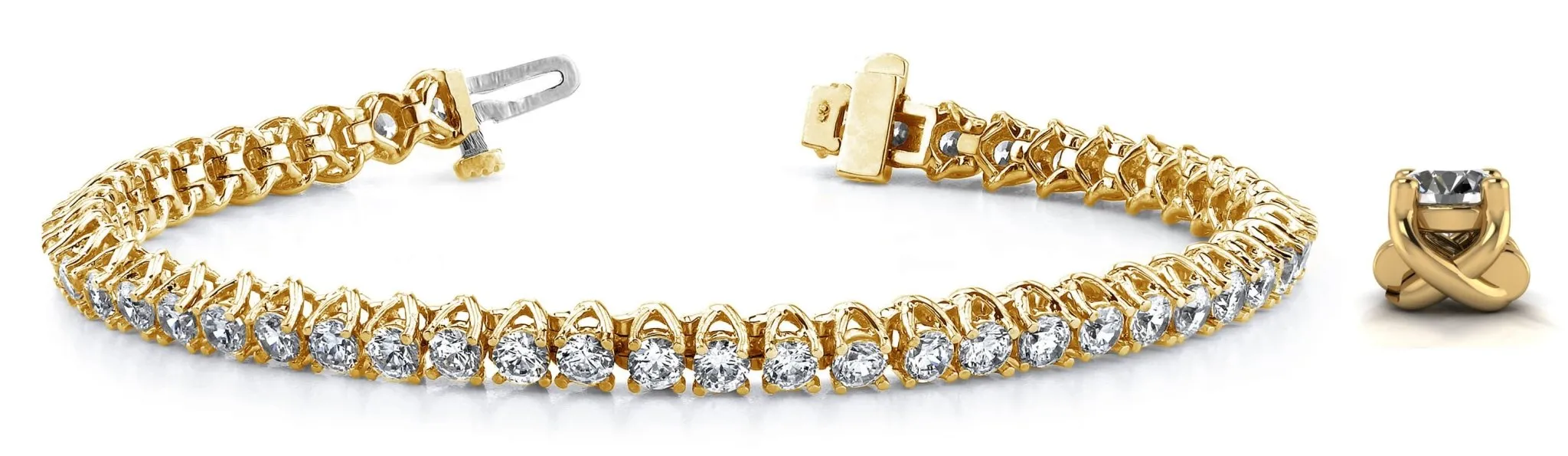 Scoop Link Diamond Strand Lab-Grown Diamond Tennis Bracelet with 10.05 ct.(finished) 4mm