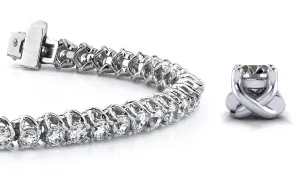 Scoop Link Diamond Strand Lab-Grown Diamond Tennis Bracelet with 10.05 ct.(finished) 4mm