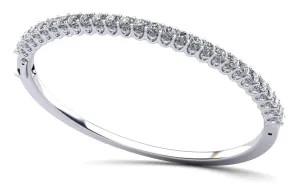 Sensational Sparkle Diamond Bangle Bracelet with 1.83 ct.(finished) 1.1mm, 2mm
