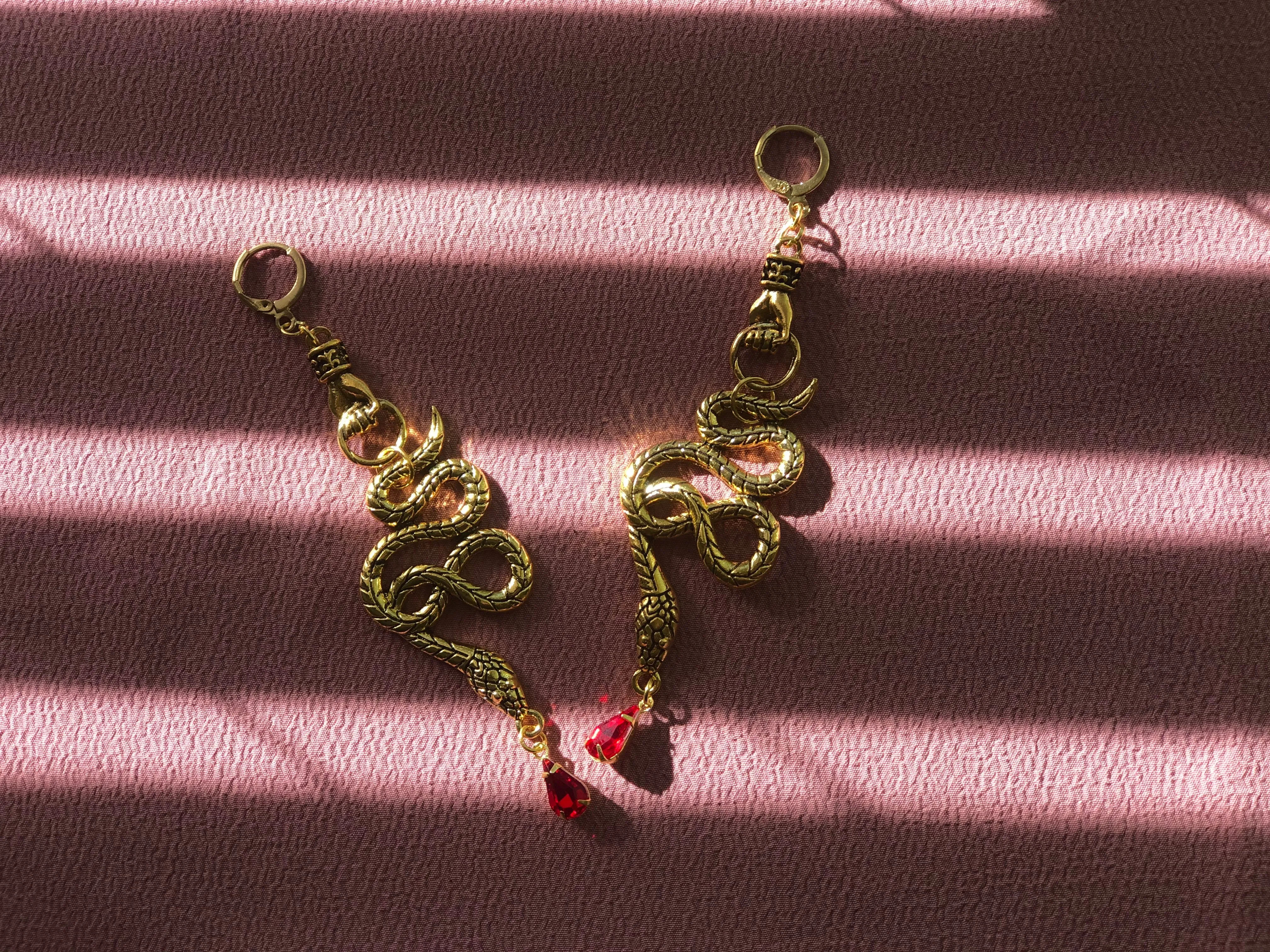 Serpent & Hand Earrings