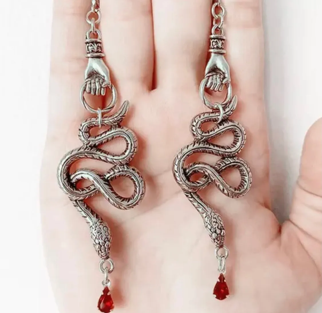 Serpent & Hand Earrings