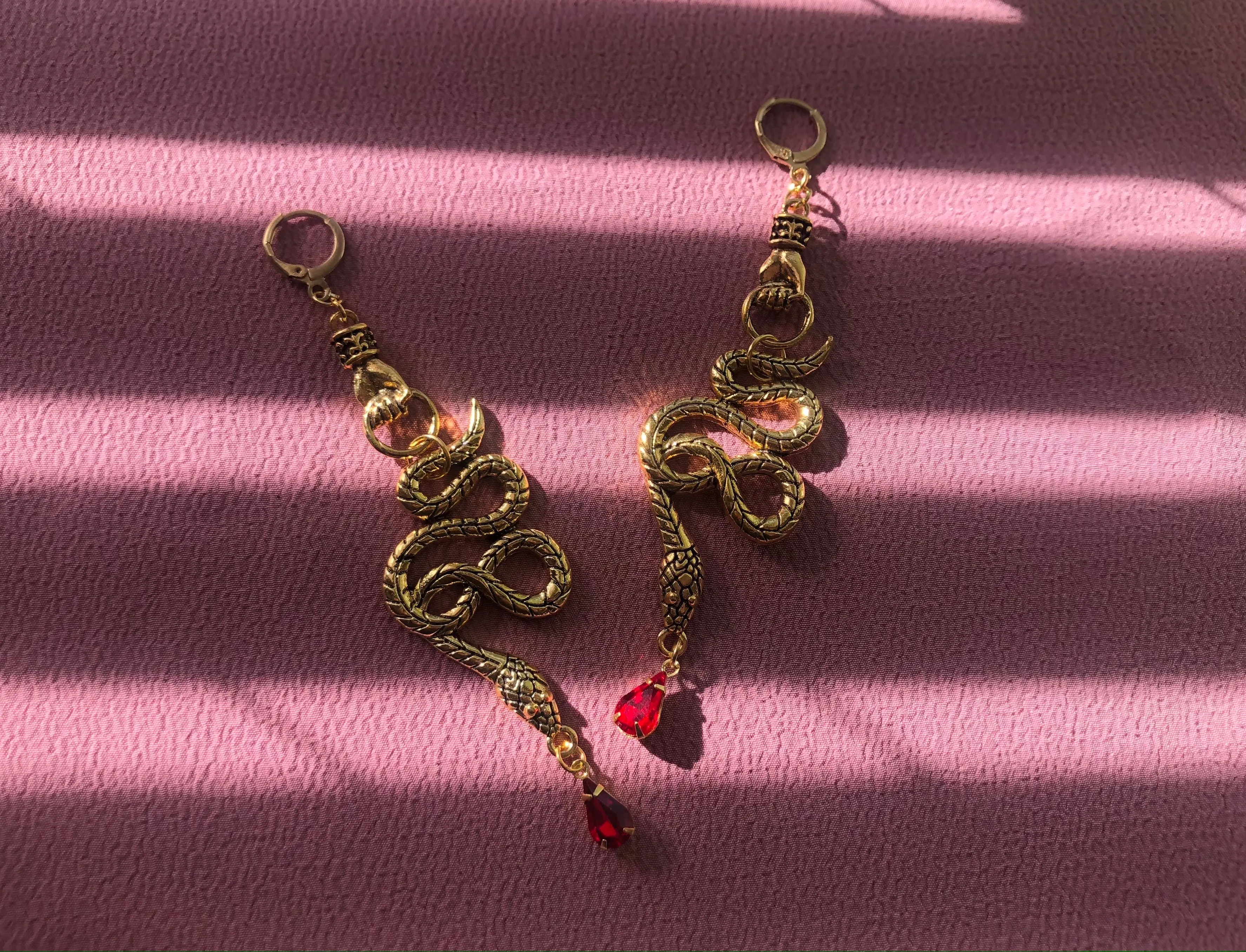 Serpent & Hand Earrings