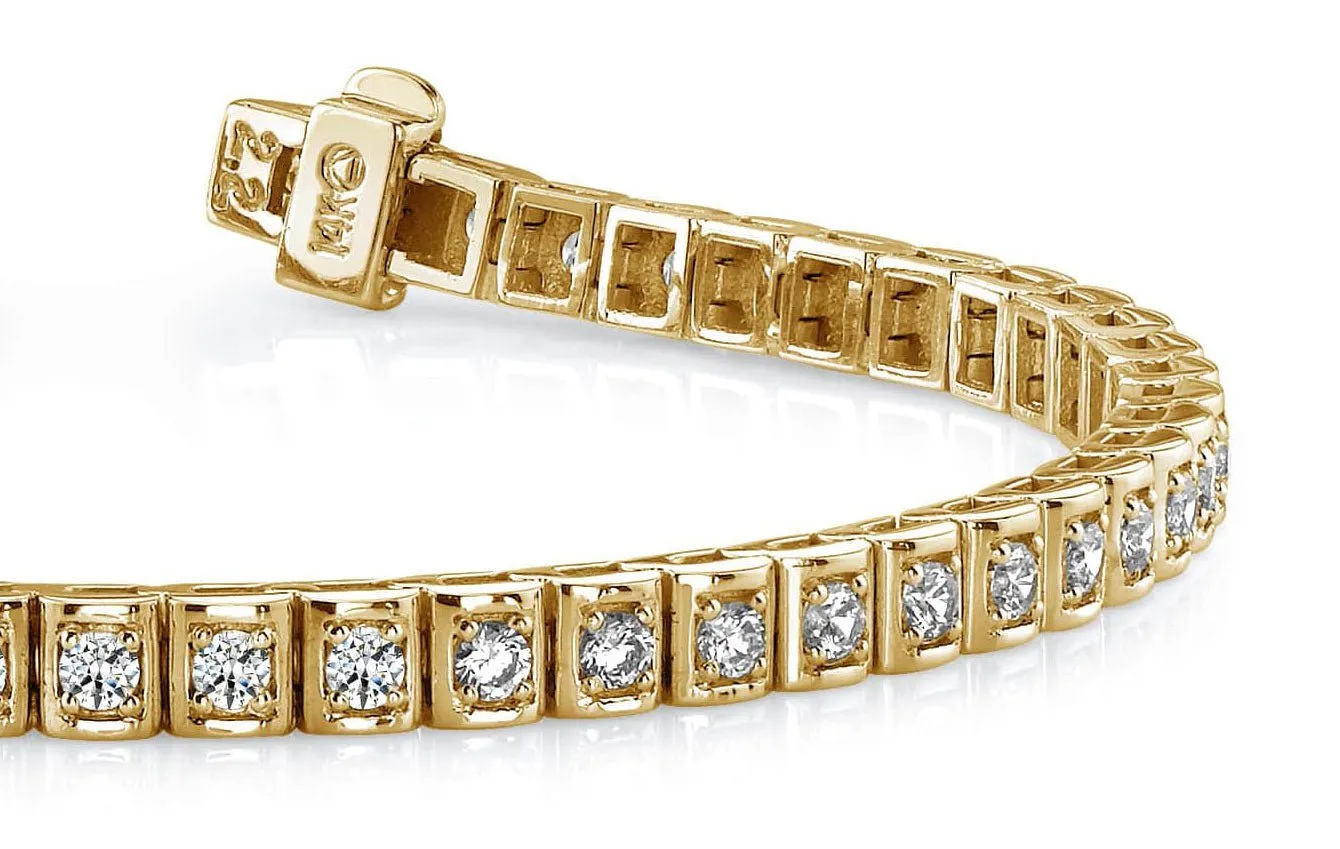 Shadow Box Diamond Bracelet with 1.73 ct.(finished) 2mm