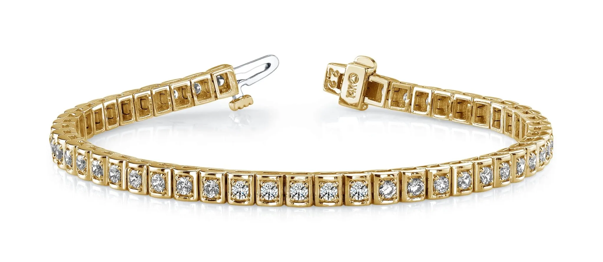 Shadow Box Diamond Bracelet with 1.73 ct.(finished) 2mm