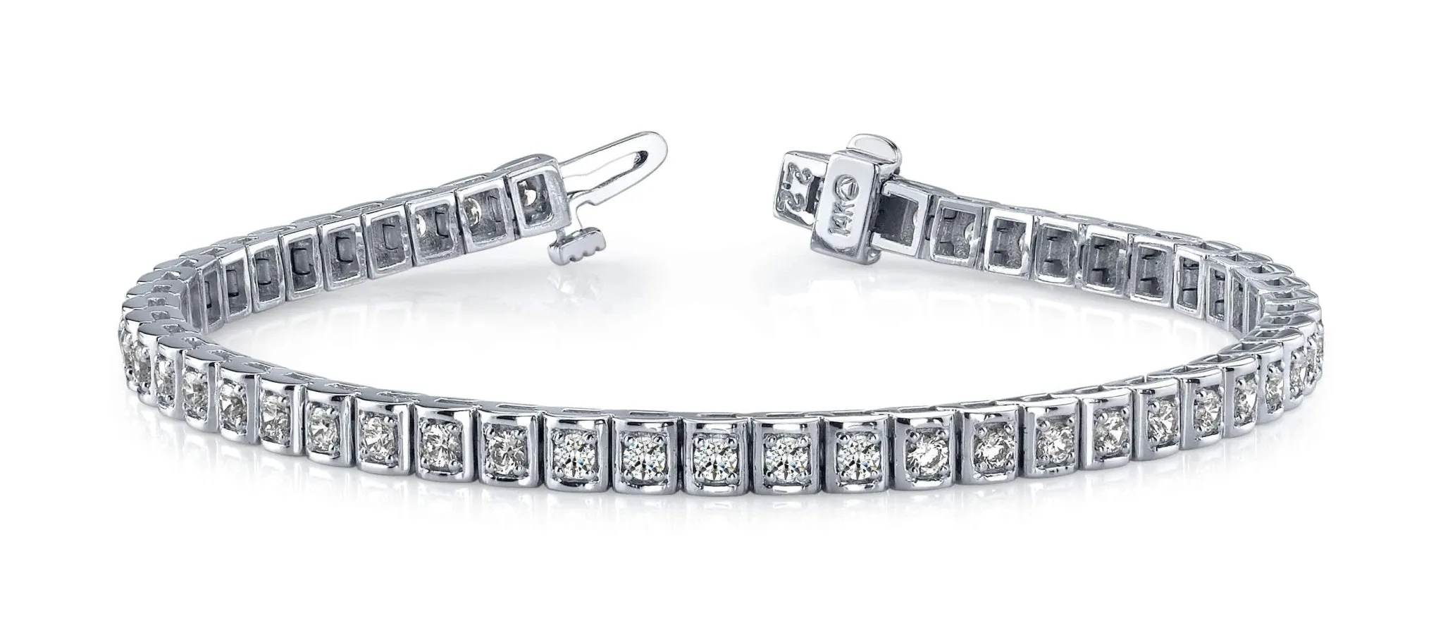 Shadow Box Diamond Bracelet with 1.73 ct.(finished) 2mm