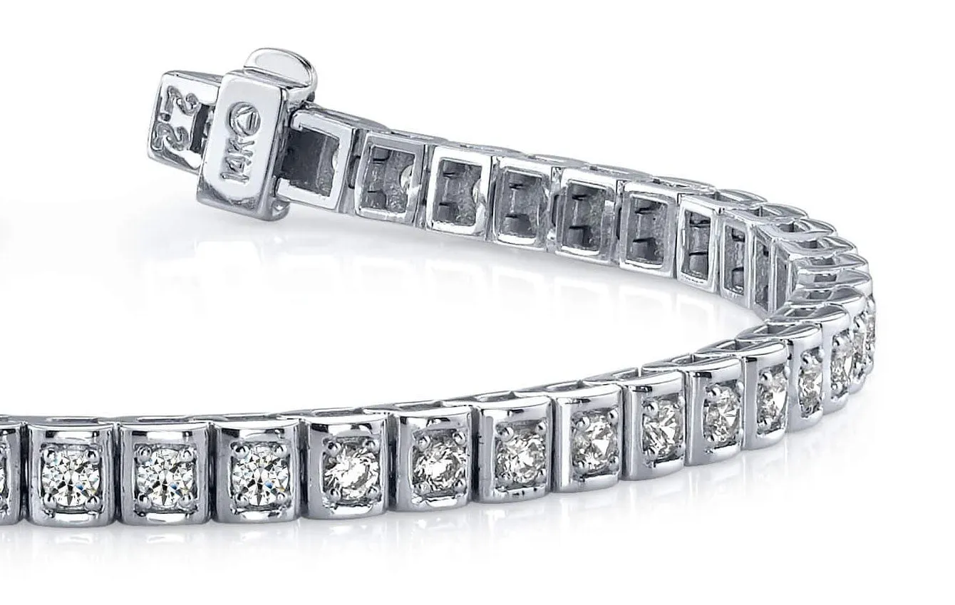 Shadow Box Diamond Bracelet with 1.73 ct.(finished) 2mm