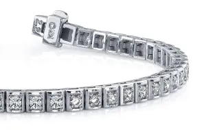 Shadow Box Diamond Bracelet with 1.73 ct.(finished) 2mm