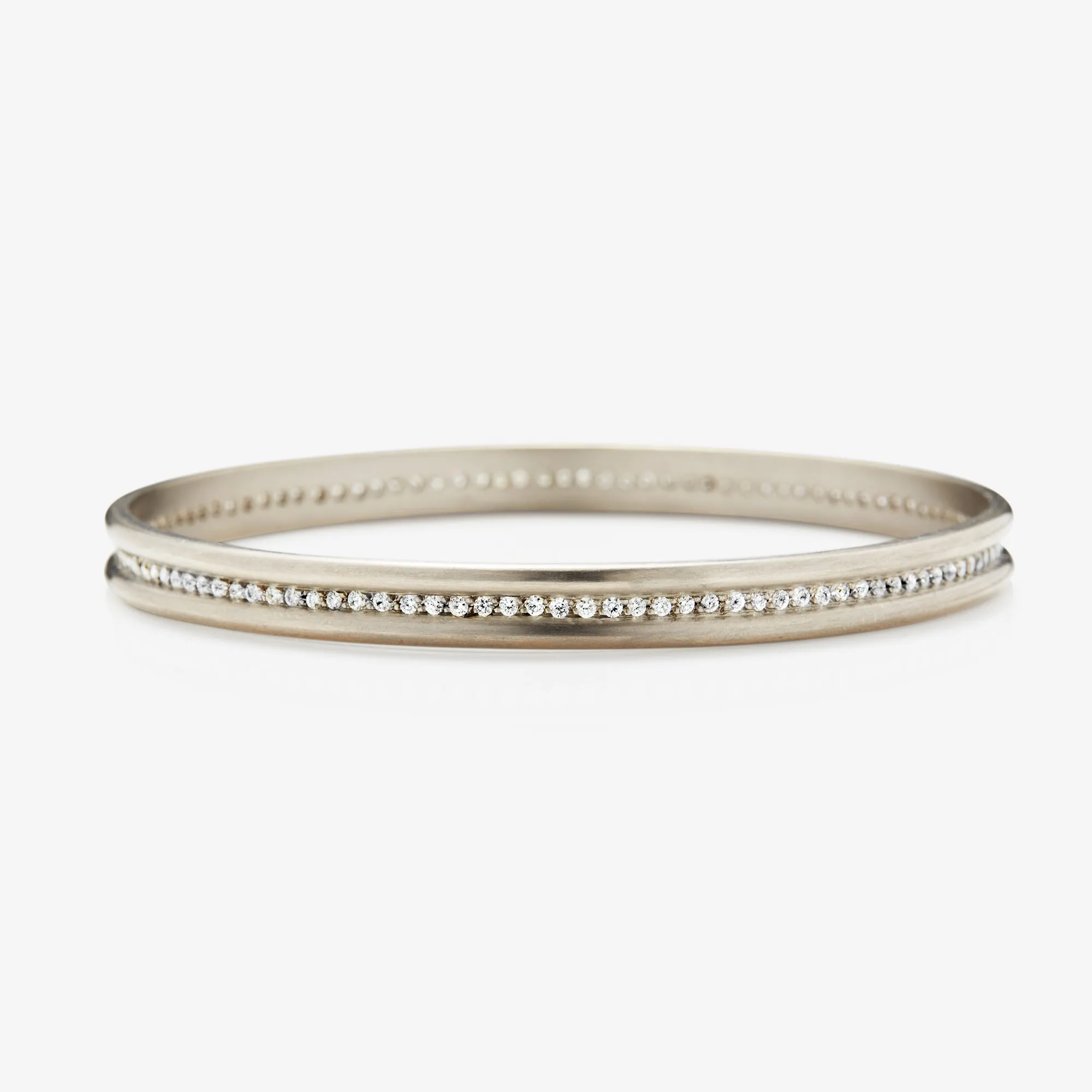 Shimmer Diamond Bangle in 18K Alpine Gold- 5mm