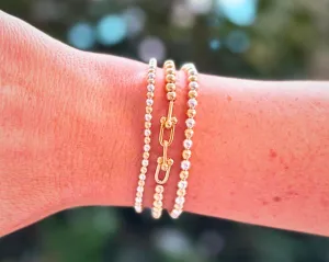 SICILY | Anti-tarnish 14K Gold Filled Balls and Pearls Stack Bracelet