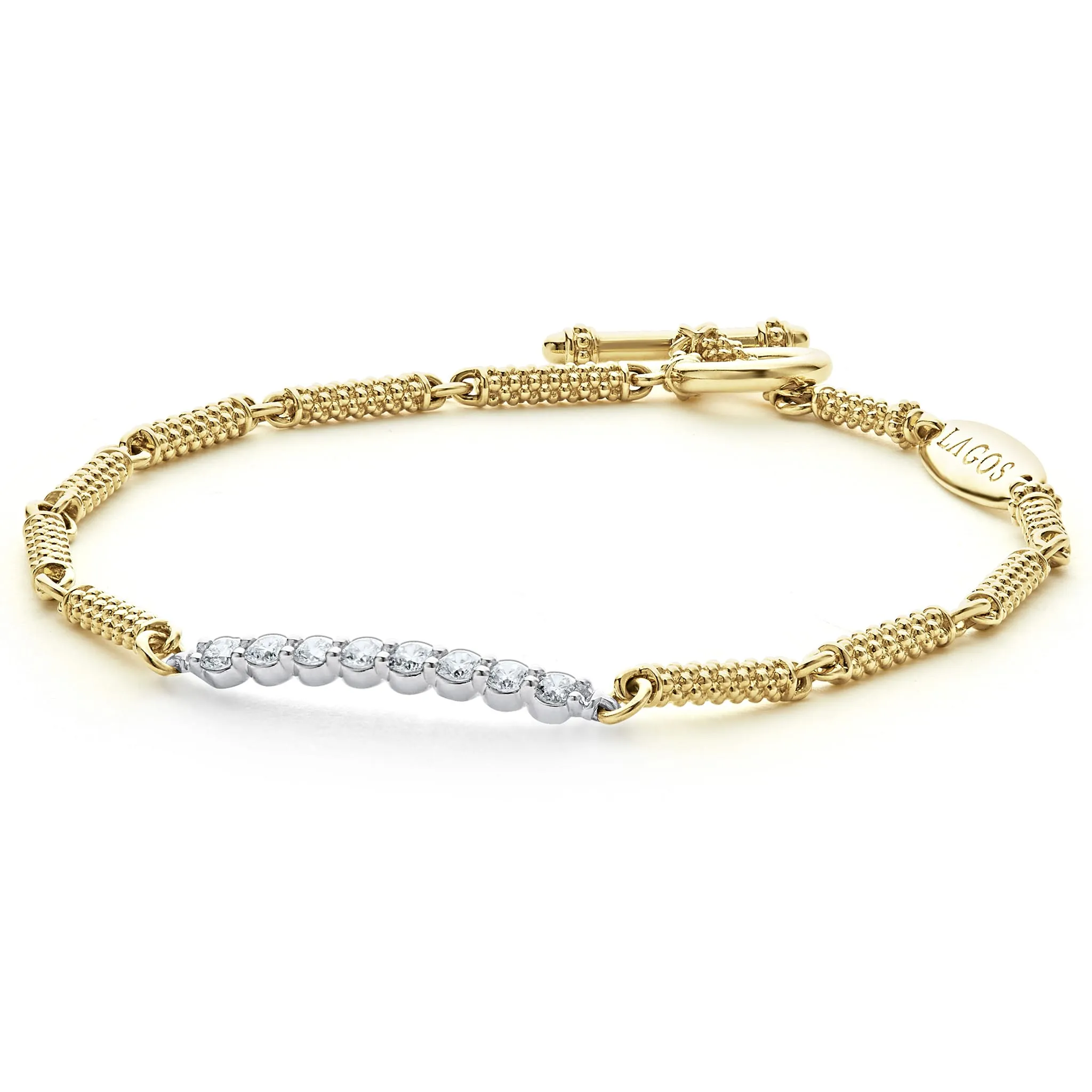Signature Caviar 18K Gold Superfine Diamond Bracelet