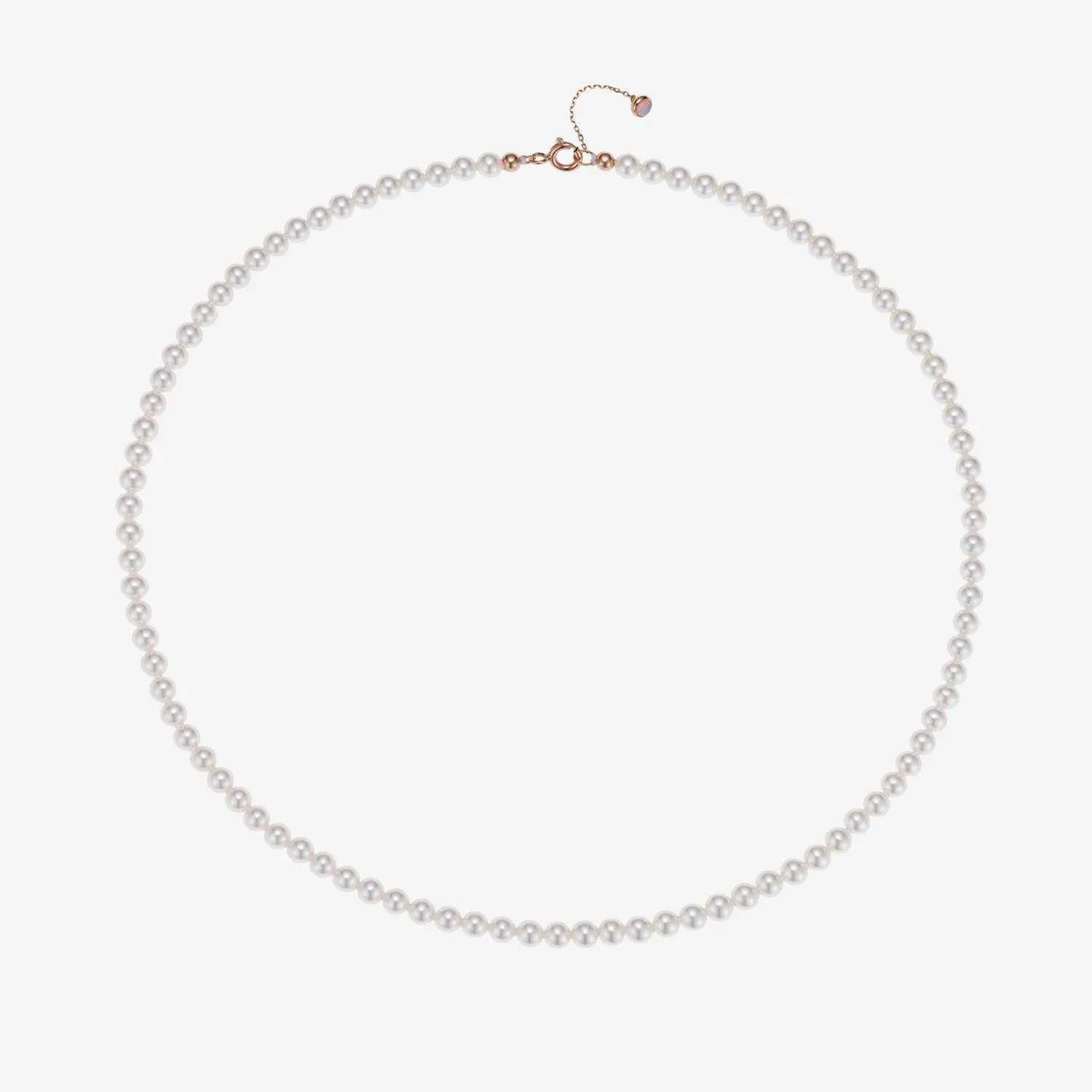 Signature. D Gold Pearl Necklace JDRNR4F826W (4mm)