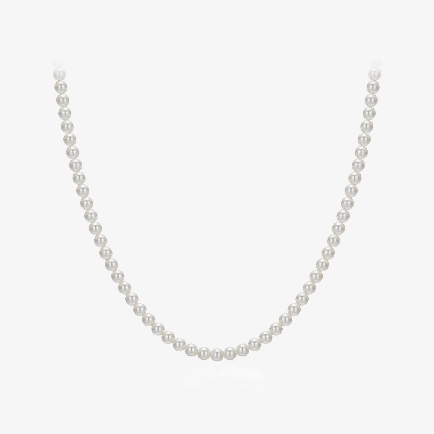 Signature. D Gold Pearl Necklace JDRNR4F826W (4mm)