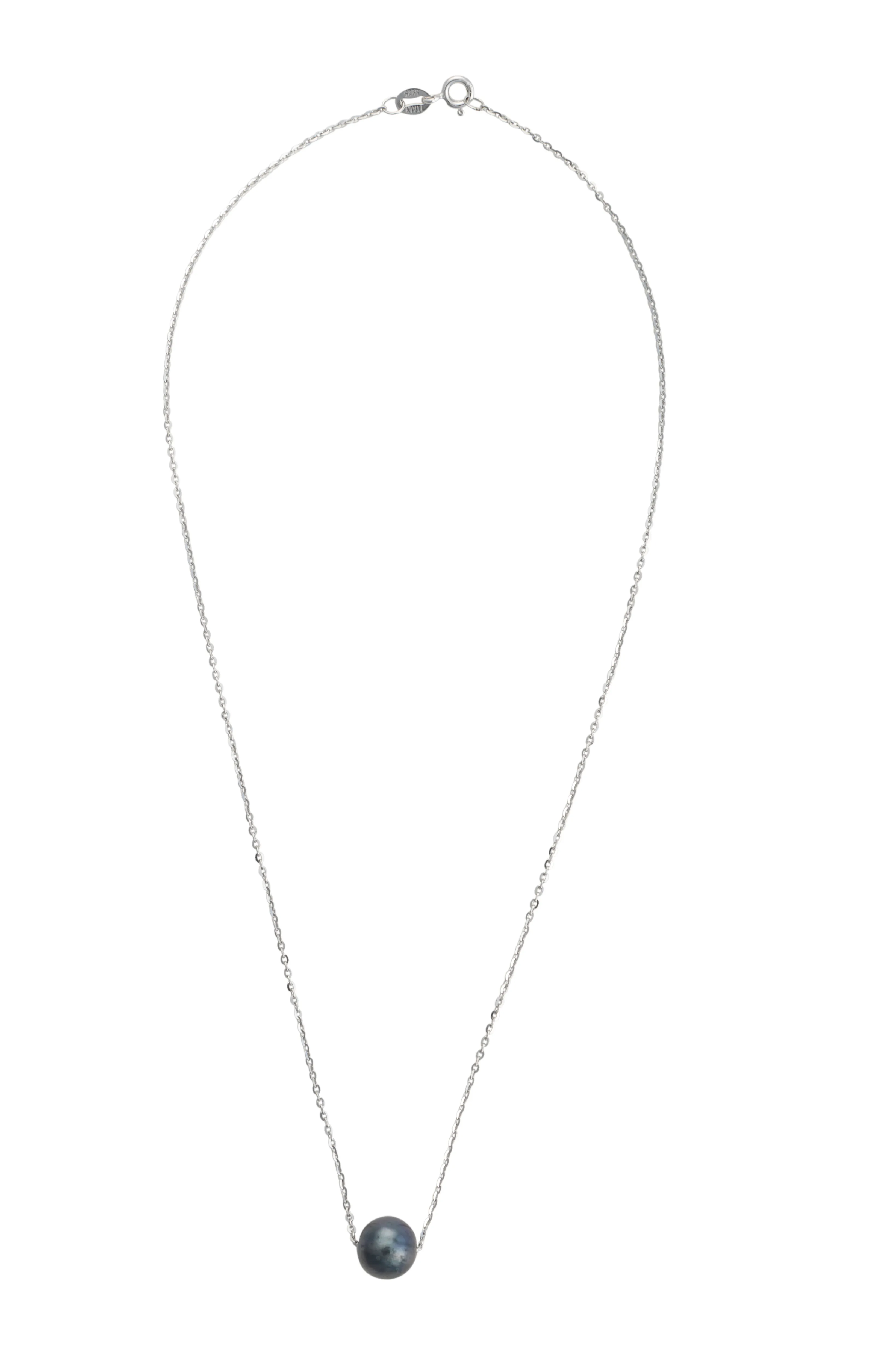 Signature floating pearl necklace- Sterling
