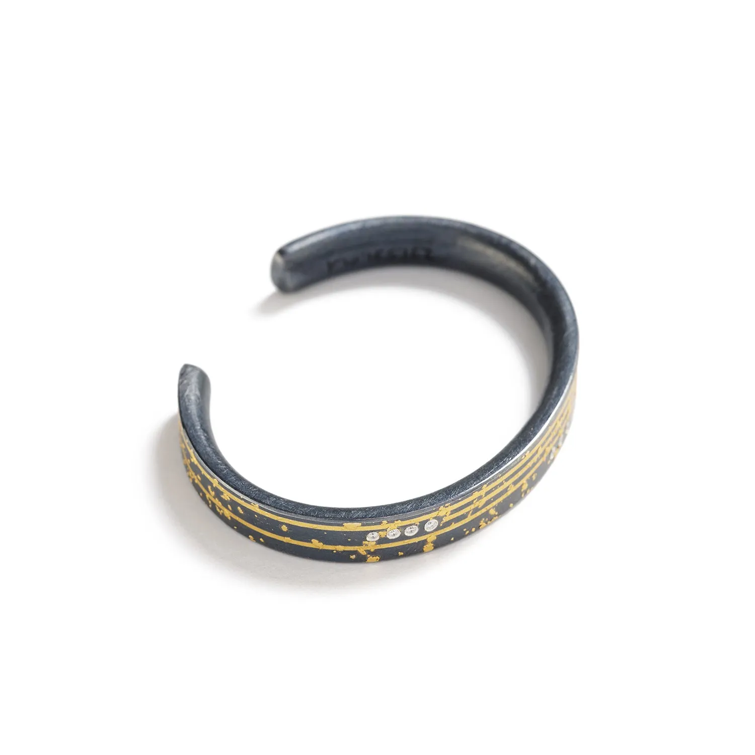 Silver Cuff with Diamonds