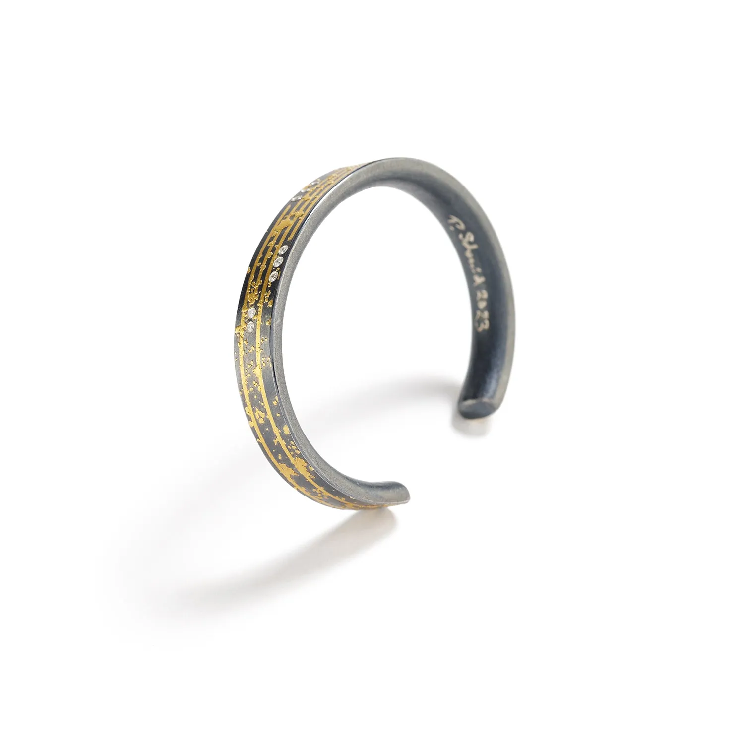 Silver Cuff with Diamonds