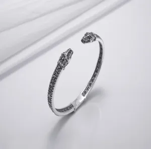 Silver Viking Jormungandr Bracelet