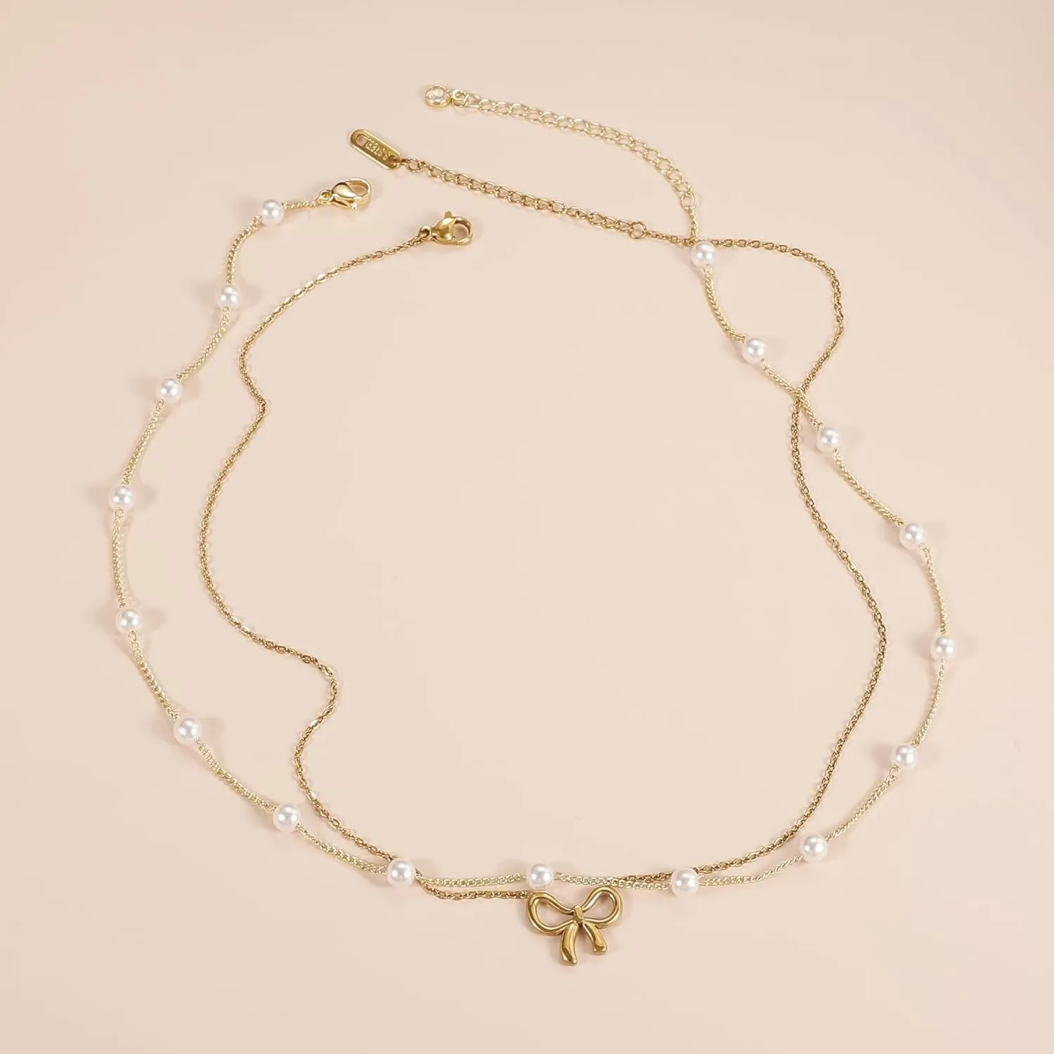 Simple Pearl Double Layer Choker Fashion Necklaces