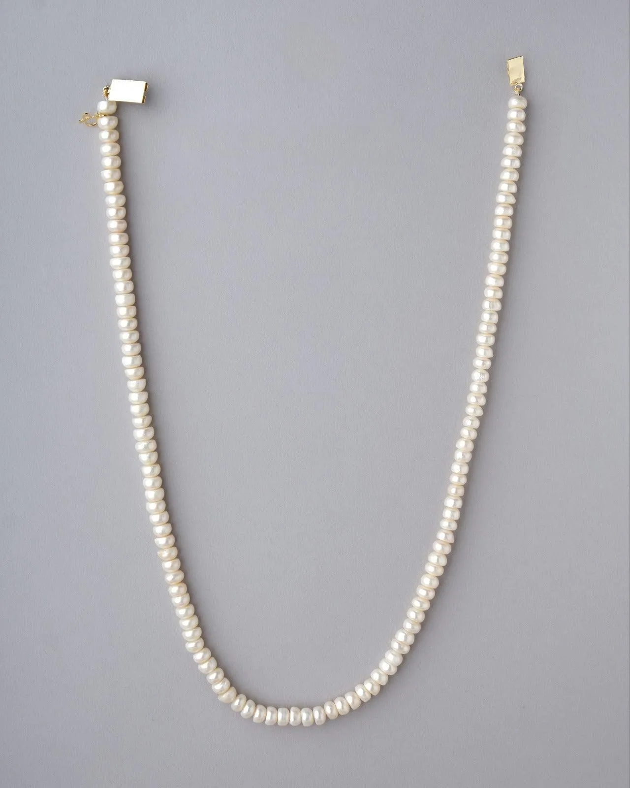 Simple White Pearl Necklace