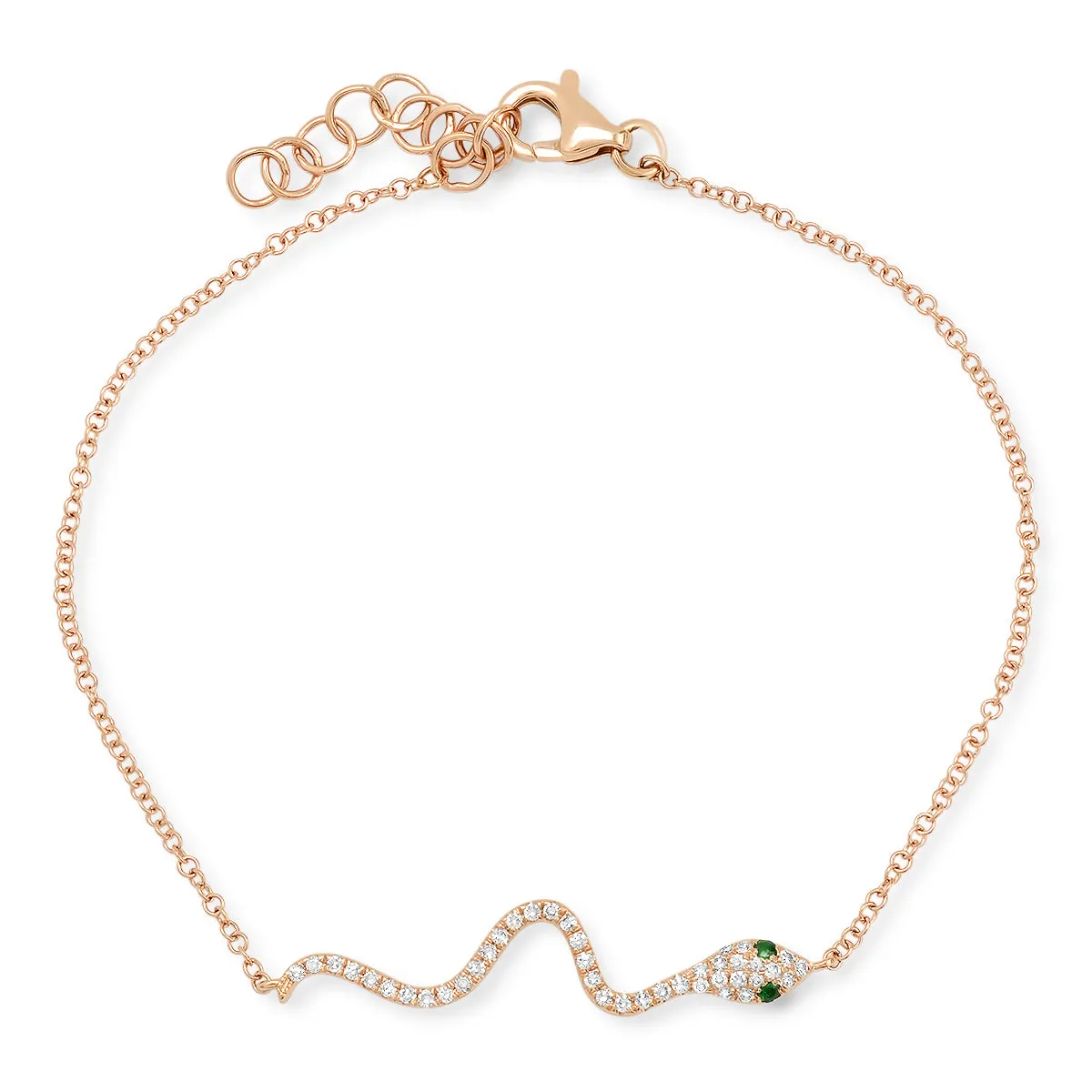Skinny Diamond Snake Chain Bracelet
