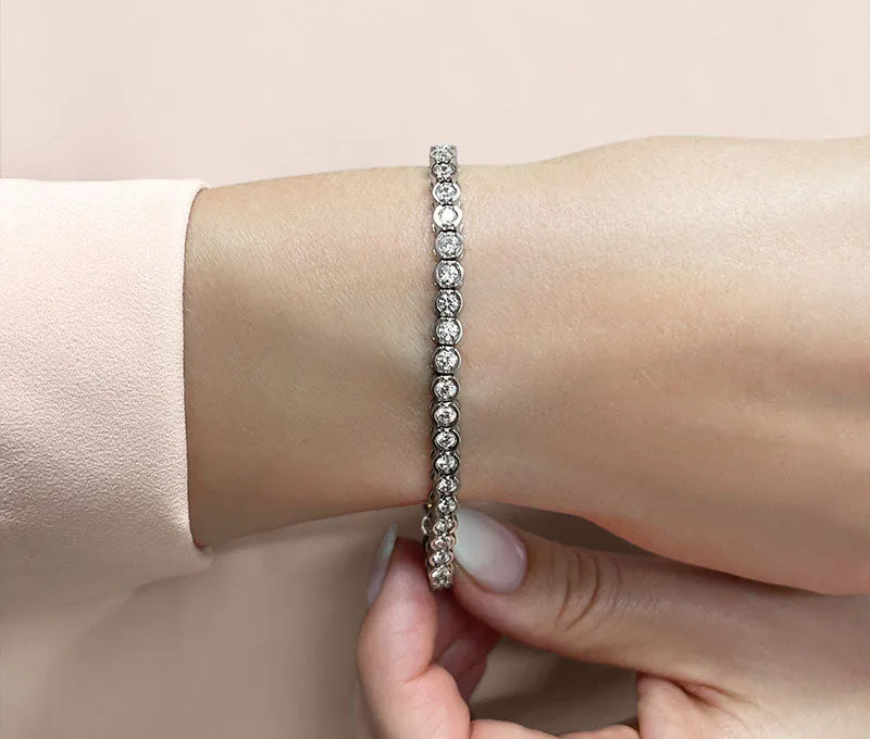 Smile Link Lab-Grown Diamond Tennis Bracelet with 7.02 ct.(finished) 4mm