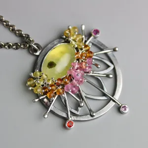 Sold! Prehnite Starburst Pendant