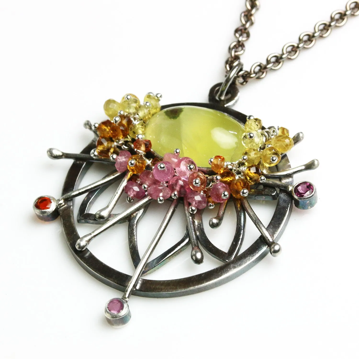 Sold! Prehnite Starburst Pendant