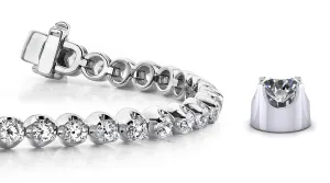 Solid Nugget Lab-Grown Diamond Tennis Bracelet with 8.25 ct.(finished) 4mm