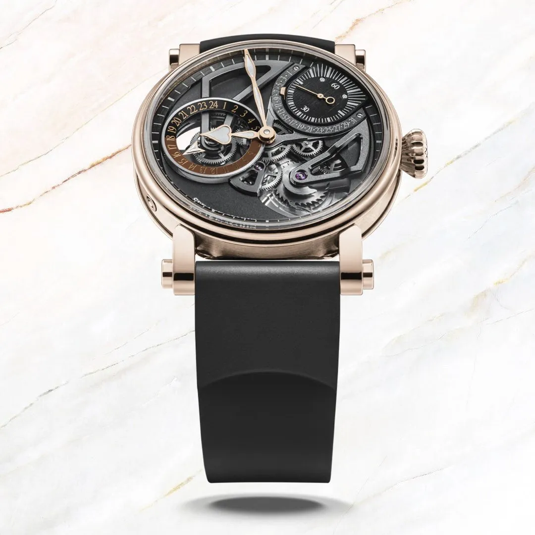Speake-Marin Openworked Dual Time Red Gold 38mm (Special Order)