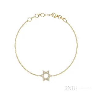 Star of David Diamond Bracelet