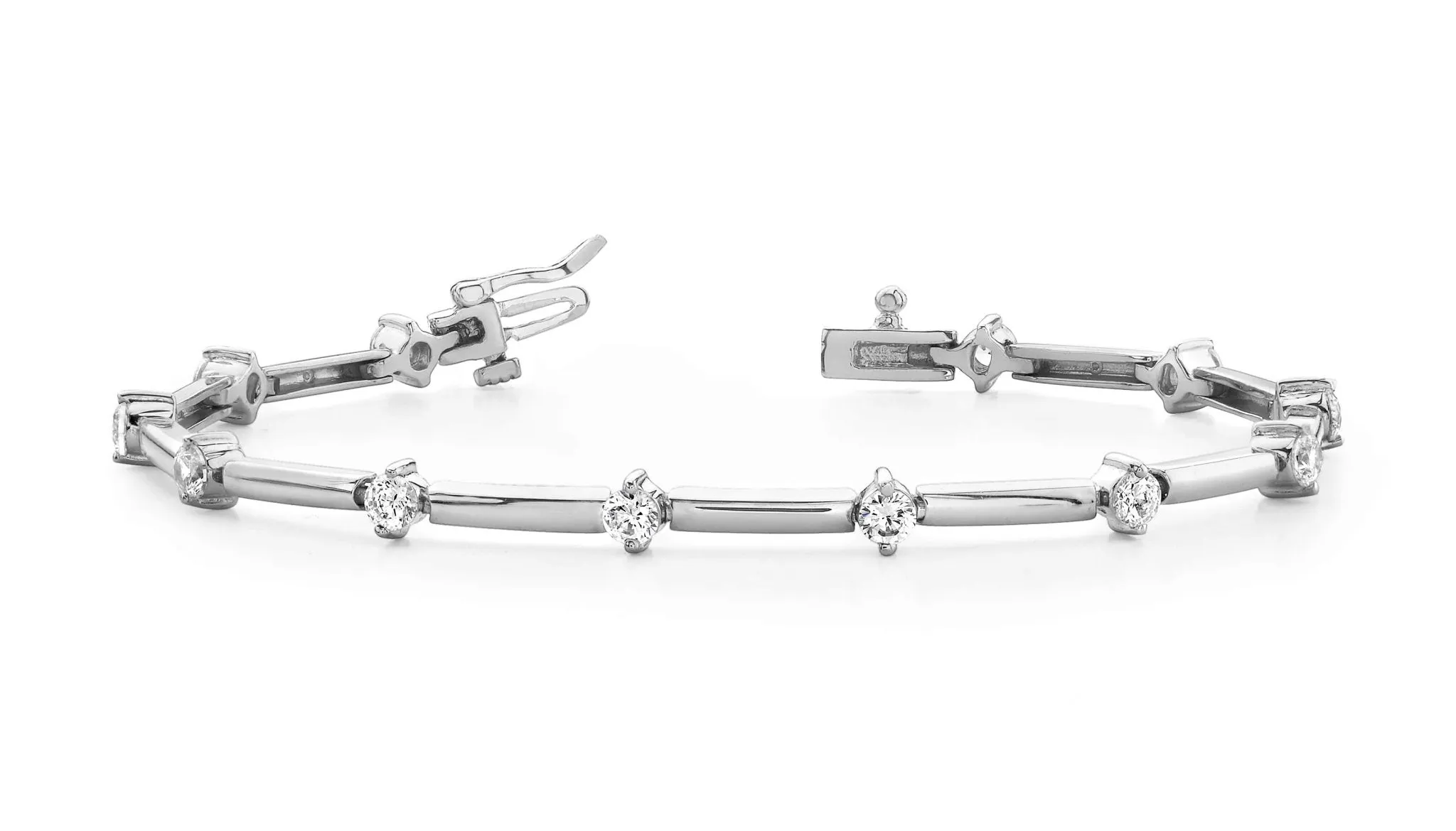 Starburst Solid Link Diamond Bracelet with 2.04 ct.(finished) 3.6mm