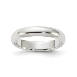 Sterling Silver (4mm) Dome Band (Size 4 - 12)