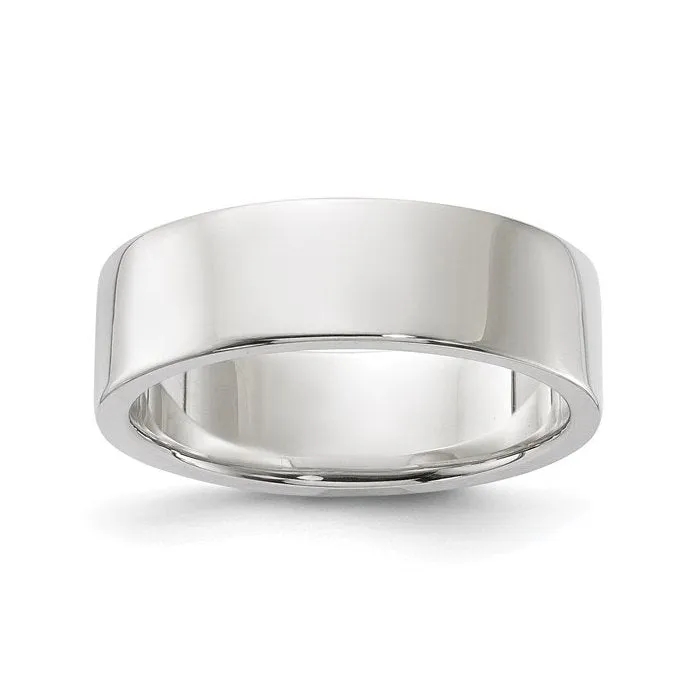Sterling Silver (6mm) Flat Band (Size 4 - 12) 11.5