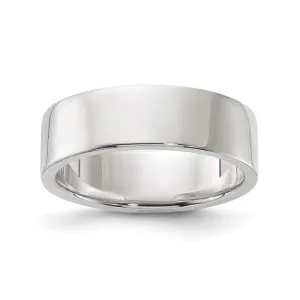 Sterling Silver (6mm) Flat Band (Size 4 - 12) 11.5