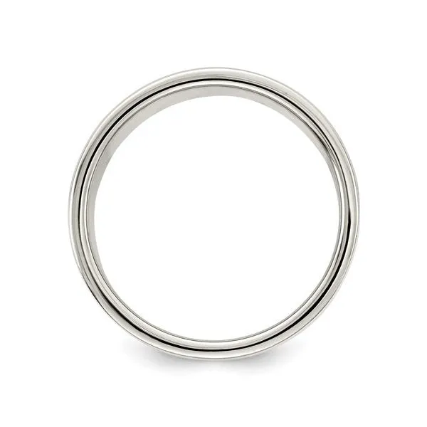 Sterling Silver (8mm) Flat Band (Size 4 - 12)