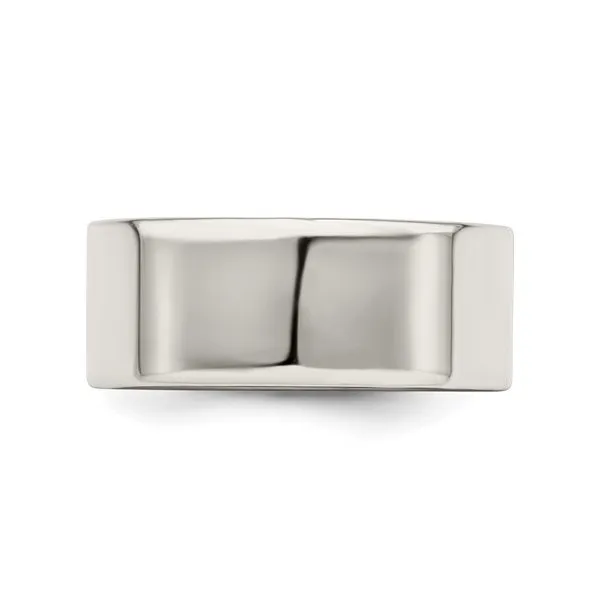 Sterling Silver (8mm) Flat Band (Size 4 - 12)