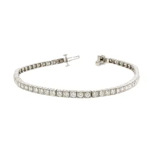 Straight-line Diamond Tennis Bracelet